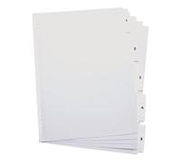 5 Star Subject Dividers Multipunched Manilla Card 5-Part A4 White