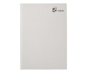 5 Star Value A4 Casebound Notebooks Ruled 192 Pages 70gsm Blue Hardback Notepads for Office School Work Pack of 5 - 638760