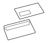 5 Star Value Envelopes Wallet Press Seal Window 90Gsm Dl White