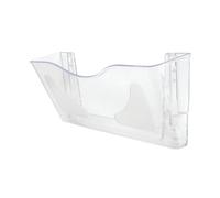 5 Star Wall Pocket Literature Holder with Wall Fixings A4 Landscape Crystal FS677401