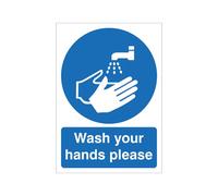 5 Star Wash Your Hands Please Sign SAVE Vinyl A5 VM001SAVA5