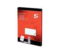 5 Star White Laser Labels 199.6x289.1mm 100 Pack