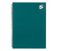 5 Star Office Twinbound Hardback A4 140Pg Teal [Pack of 5] -FST