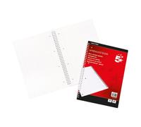 5 Star Wirebound Notebook Ruled Margin Perforated 4 Holes 100 Page A4 Red/White (Pack of 10) 912947