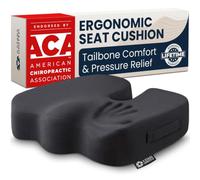 5 STARS UNITED Seat Cushion for Tailbone Pain Relief - Memory Foam Cushion for Coccyx, Hip, Sciatica & Post-Surgery Recovery - Wheelchair, Car, Desk, Gaming & Office Chairs, Black, X-Large