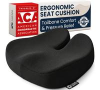 5 STARS UNITED Seat Cushion - Memory Foam Chair Cushion for Tailbone Pain Relief - Ergonomic Support for Coccyx, Sciatica & Butt - Office, Desk & Gaming Chair, Car Seat, Wheelchair, Black
