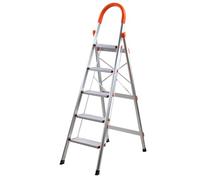 5 Step - Step Ladder Aluminum Lightweight Folding Anti-Slip Stepladders with Rubber Hand Grip 150kg Capacity for Home and DIY