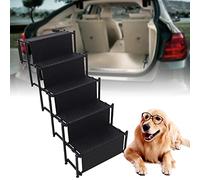 5 Steps Pet Stairs Ramp-Dog Car Ramp, Folding Steps For Medium And Large Dog, Portable Dog Steps Non-Slip Lightweight Car Dog Ladder-Load-bearing 130lb (A-)
