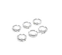 5 Sterling Silver Cross Beads, Red Cross Beads, 925 Silver Cross Beads, Religious Beads