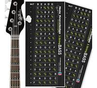 5 String Bass Guitar Fretboard Note Map Decals/Stickers