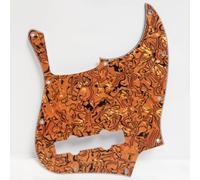 5-String Bass Pickguard 10-Hole Replacement Scratch Plate for Fender Jazz Bass, Pick Guard with Mounting Screws (SN8)