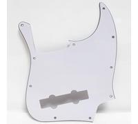 5-String Bass Pickguard 10-Hole Replacement Scratch Plate for Fender Jazz Bass, Pick Guard with Mounting Screws (SN5)