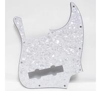 5-String Bass Pickguard 10-Hole Replacement Scratch Plate for Fender Jazz Bass, Pick Guard with Mounting Screws (SN3)