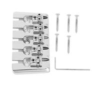 5 String Bass Saddle Replacement - Adjustable Height and Position, Compatible with 66mm String Spacing, Repair Part for Five - String Basses, Includes Hex Wrench and Screws, Blac