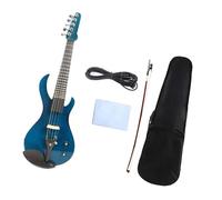 5 String BLUE Electric Violin 4/4 Flame Guitar Shape Solid Wood Powerful Sound