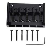 5 String Electric Bass Bridge Tailpiece, Metal Bass Bridge Replacement, Heavy - Duty - Resistant Bridge with Screws and Wrench, for, Ibanez, 5 - String Bass (Black)