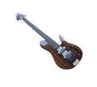 5-String Electric Bass Guitar with Neck Thru Body Design and Active Circuit Pickup - Natural Wood Finish