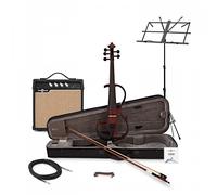 5 String Electric Violin Amp Pack by Gear4music Trans Red
