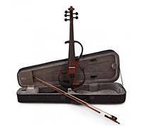 5 String Electric Violin by Gear4music Trans Red