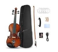 5 String Electric violin Maple Spruce Wood Acoustic Violin Ebony Fittings 4/4 Blue color (brown)