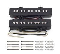 5-String For Aln-ico 5 Jazz Bass Pickups Neck-9.6K & Bridge-11.1K Pickup Fit 5 Strings Jazz Bass Guitar Pickup Part(Neck and Bridge)