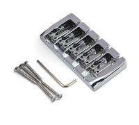 5 Strings Bass Guitar Bridge Metal Fixed Hardtail Tailpiece Bridge Saddle With Mounting Screws For Electric Guitar Bass