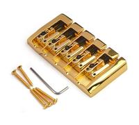 5 Strings Bass Guitar Bridge, Metal Fixed Hardtail Tailpiece Saddle with Mounting Screws for Electric Guitar Assembly Set