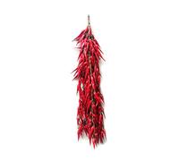 5 Strings Simulation Artificial Lifelike Fake Vegetable Artificial Garlic Red Pepper Onion Hanging String Foam Vegetables for Home Kitchen Decor Photography Props (Red Chili)