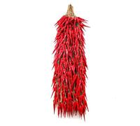 5 Strings Simulation Artificial Lifelike Fake Vegetable Artificial Garlic Red Pepper Onion Hanging String Foam Vegetables for Home Kitchen Decor Photography Props (Red Chili)