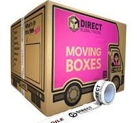 5 Strong Extra Large Cardboard Storage Packing Moving House Boxes 66 Metres Fragile Tape 52Cm X 52Cm X 40Cm