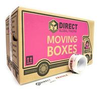 5 Strong Large Cardboard Storage Moving House Packing Boxes with Fragile Tape 52cm x 30cm x 30cm Carry Handles & Room Checklist