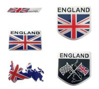 5 Style Car Stickers, Union Jack Flag Car Emblem, Union Jack British Emblem Stickers, England United Kingdom Flag Metal Emblem Stickers, Queen Memorial Party Props Emblem Decal Stickers
