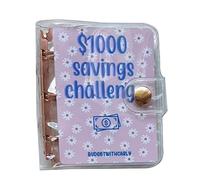 5 Styles Miniature Budget Book Binders Savings Challenge $150/300/ /1000 Saving Money Budgets Binders Notebook Budget Notebook Binder