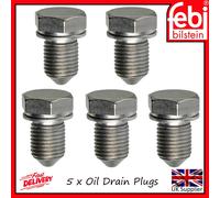 5 Sump Drain Plugs For VW Caddy CC Clasico Crafter Crossfox Crossgolf 2003 on