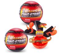 5 Surprise Dino Strike Series 4 Volcano Age 3+, Surprise Dinosaur Mystery Collectible Capsule Toy, Dinosaur Battle Toy (2 Pack)