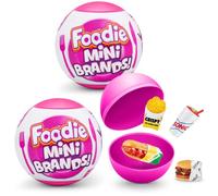 Mini Brands Foodie Series 1, (2 Pack) by ZURU, Mystery Capsule Real Miniature Brands Collectable Toy, Collectibles, Fast Food Toys and Shopping Accessories