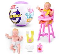 5 Surprise My Mini Baby Series 2 By ZURU, Collectible Mystery Capsule, Toy for Girls, Realistic Miniature Baby, Playset and Accessories