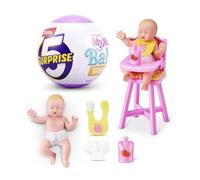 5 Surprise My Mini Baby Series 2 By ZURU, Collectible Mystery Capsule, Toy for Girls, Realistic Miniature Baby, Playset and Accessories