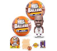 5 Surprise NBA Ballers Series 2 by ZURU, Licensed NBA Collectible, Surprise Unboxing Basketball Collectible Sports Toy For Boys, Ages 3 and up (2 capsules)