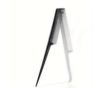 5 Tail Combs .Fine Tooth Black Tail Comb Professional Rat Tail Combs with Long Handled Hairdresser's Plastic Heat Resistant Styling Comb for Men Women Salon Home Use