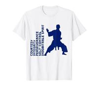 5 Tenets Of Taekwondo - Martial Arts Graphic T-Shirt