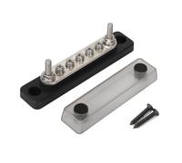 5 Terminals Bus Terminals Block 100A 48V Brass Wire Screw for Car Marine Boats Power Distribution Block Waterproof Ground Power Distribution Battery Bus