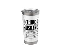 5 Things You Should Know About My Husband Funny Stainless Steel Insulated Tumbler