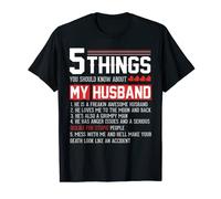 5 Things You Should Know About My Husband T-Shirt