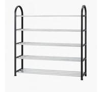 5 Tier & 3 Tier Shoe Rack Stand - Compact Lightweight Storage Organizer, Durable Black Shoe Shelf Holds Up to 20 Pairs, Space Saving Shoe Stand for Home & Hallway (5 Tier)