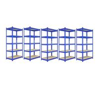 5 Tier 90cm Steel Storage Warehouse Racking Bays Shelving Garage Shelves Unit