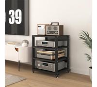5-Tier Audio/Video Media Stand - Multifunctional Stereo Rack with Mobile Wheels, Open Storage for DVD/CD Players, Amplifier, Home Office & Entertainment Center - 55x50x69.5cm