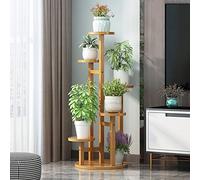5-Tier Bamboo Plant Stand - 102cm Tall, Stable Indoor/Outdoor Multi-Purpose Shelf for Potted Plants, Perfect for Patio, Garden, Balcony, Corner Display Rack