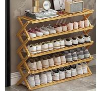 5 Tier Bamboo Shoe Rack Space Saving Foldable for Indoor & Outdoor Use Stylish & Storage Solution 100 cm Perfect for Camping & Home nization