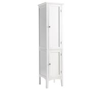 5-Tier Bathroom High Cabinet Tall Narrow Storage Cabinet Organizer COSTWAY White One Size